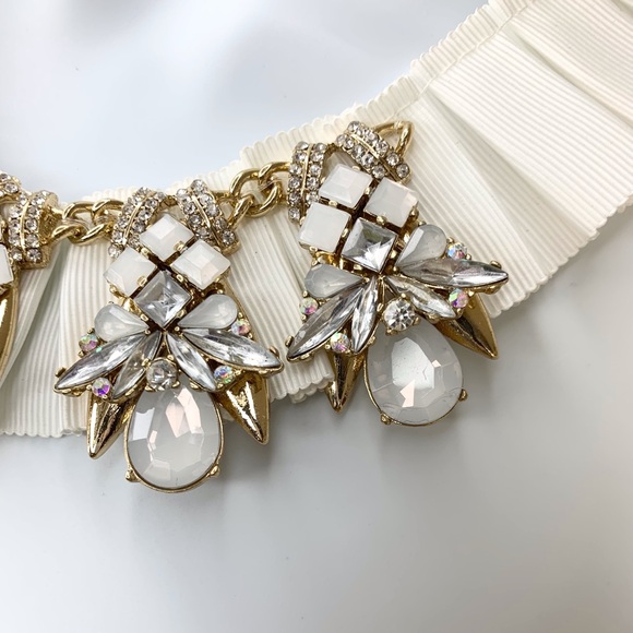 INC Crystal & White Stone Ribbon Choker Necklace - Picture 13 of 15